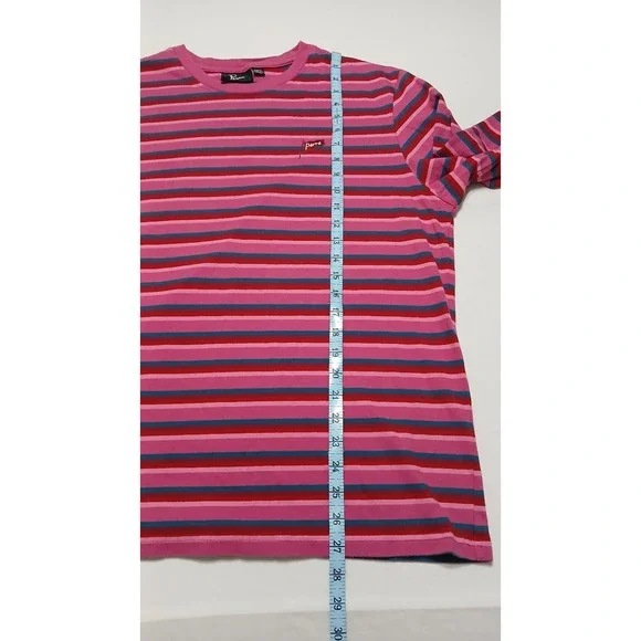 Parra Men's 100% Cotton Mid Weight Pink Striped Long Sleeve‎ Shirt Size Medium - Picture 8 of 9